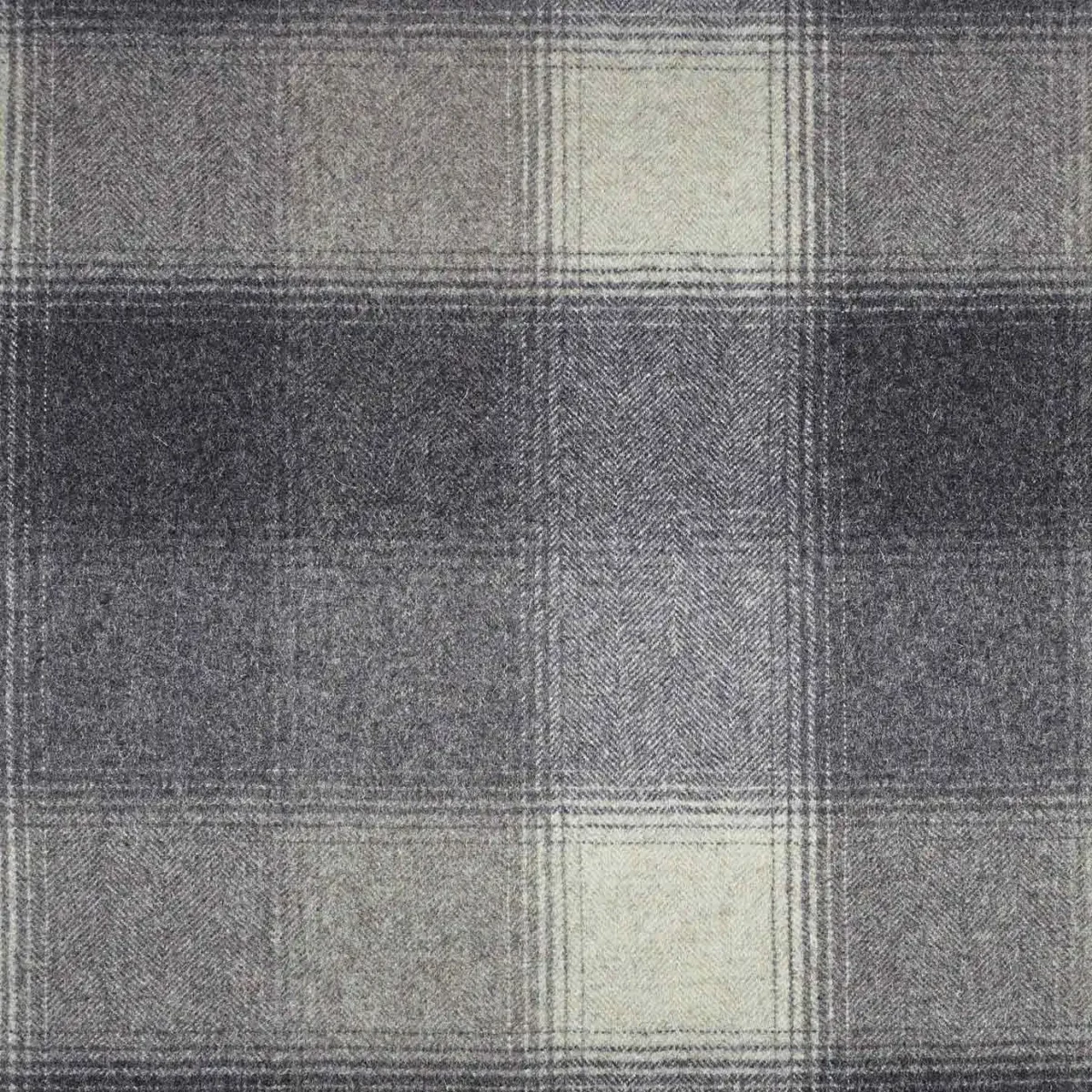black-grey checked woolen fabric from Abraham Moon & Sons