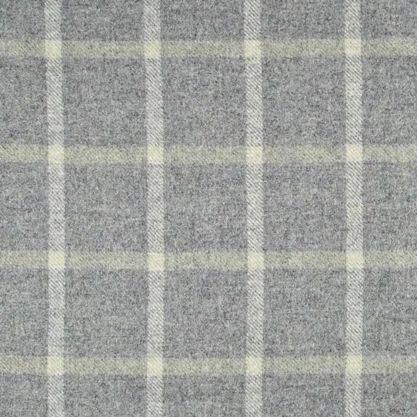 Reflection Fabric - Hessian by black-grey checked woolen fabric from Abraham Moon & Sons