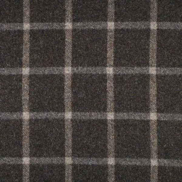 black-grey checked woolen fabric from Abraham Moon & Sons
