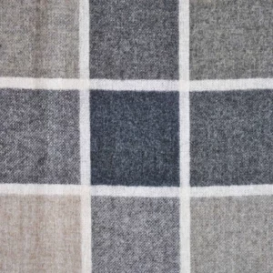 black-grey checked woolen fabric from Abraham Moon & Sons
