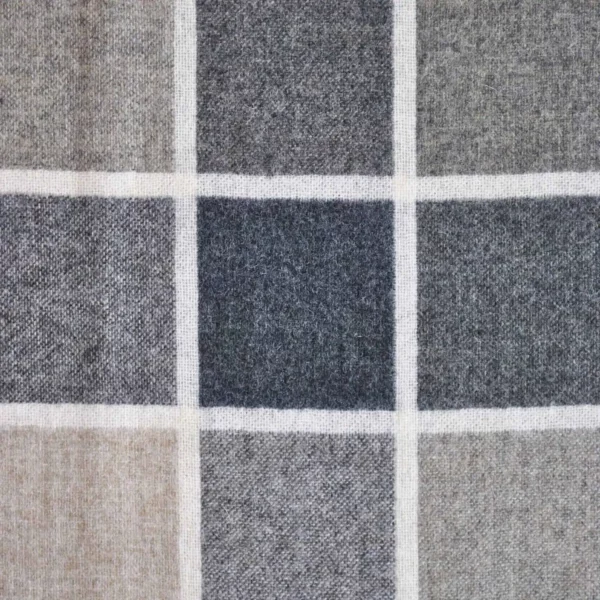 black-grey checked woolen fabric from Abraham Moon & Sons