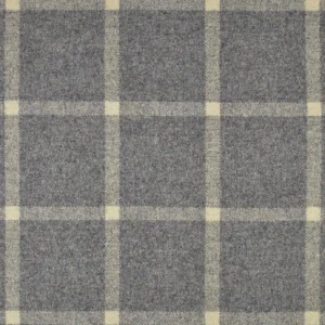 black-grey checked woolen fabric from Abraham Moon & Sons