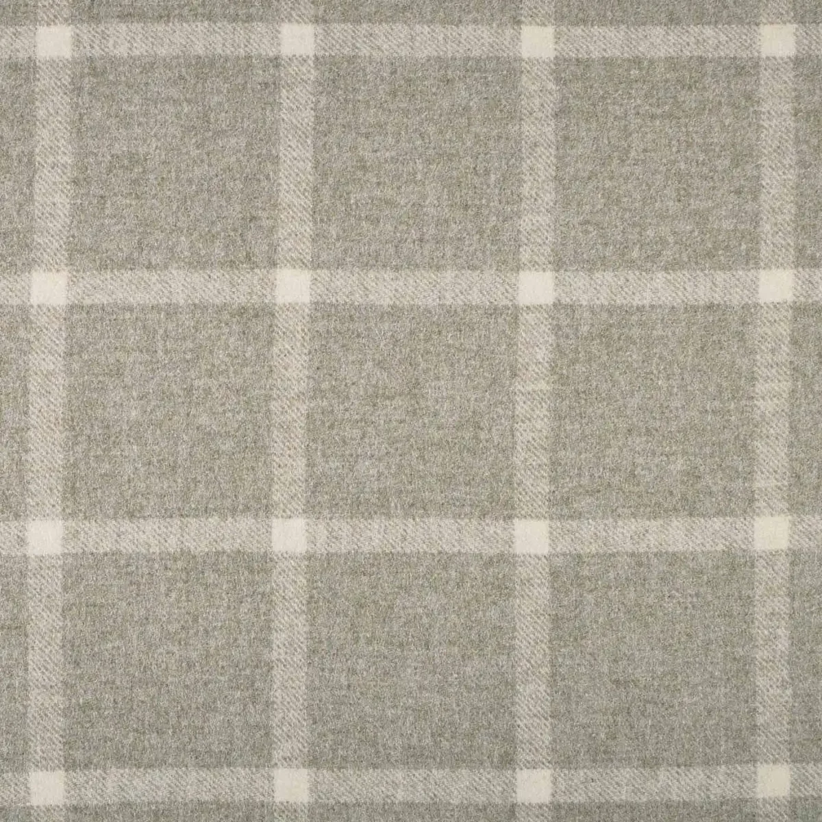 Hawes Fabric - Natural by neutral checked woolen fabric from Abraham Moon & Sons