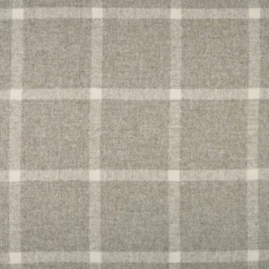 neutral checked woolen fabric from Abraham Moon & Sons