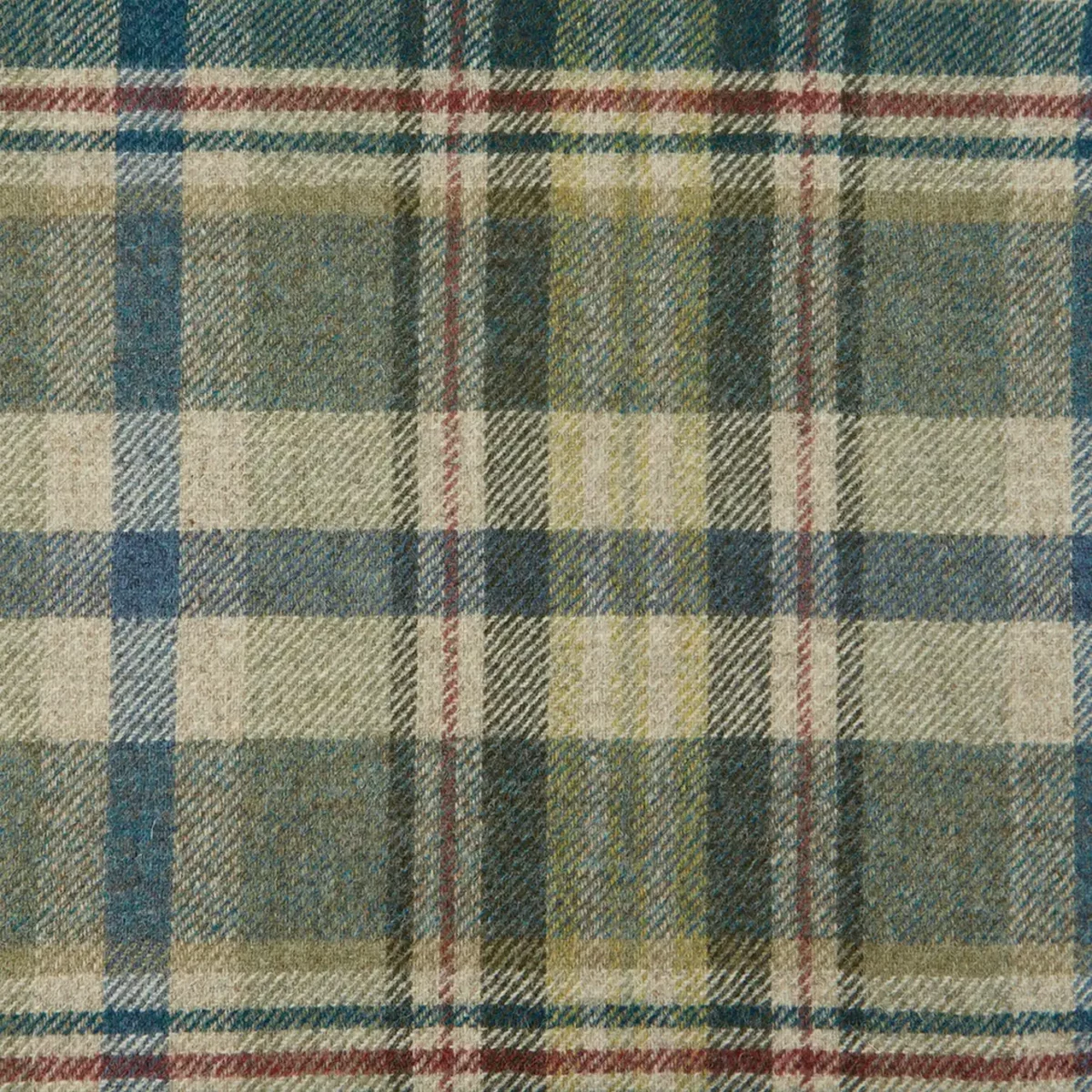 blue checked woolen fabric from Abraham Moon & Sons