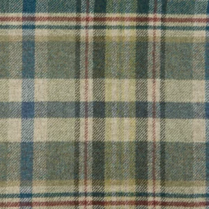 blue checked woolen fabric from Abraham Moon & Sons