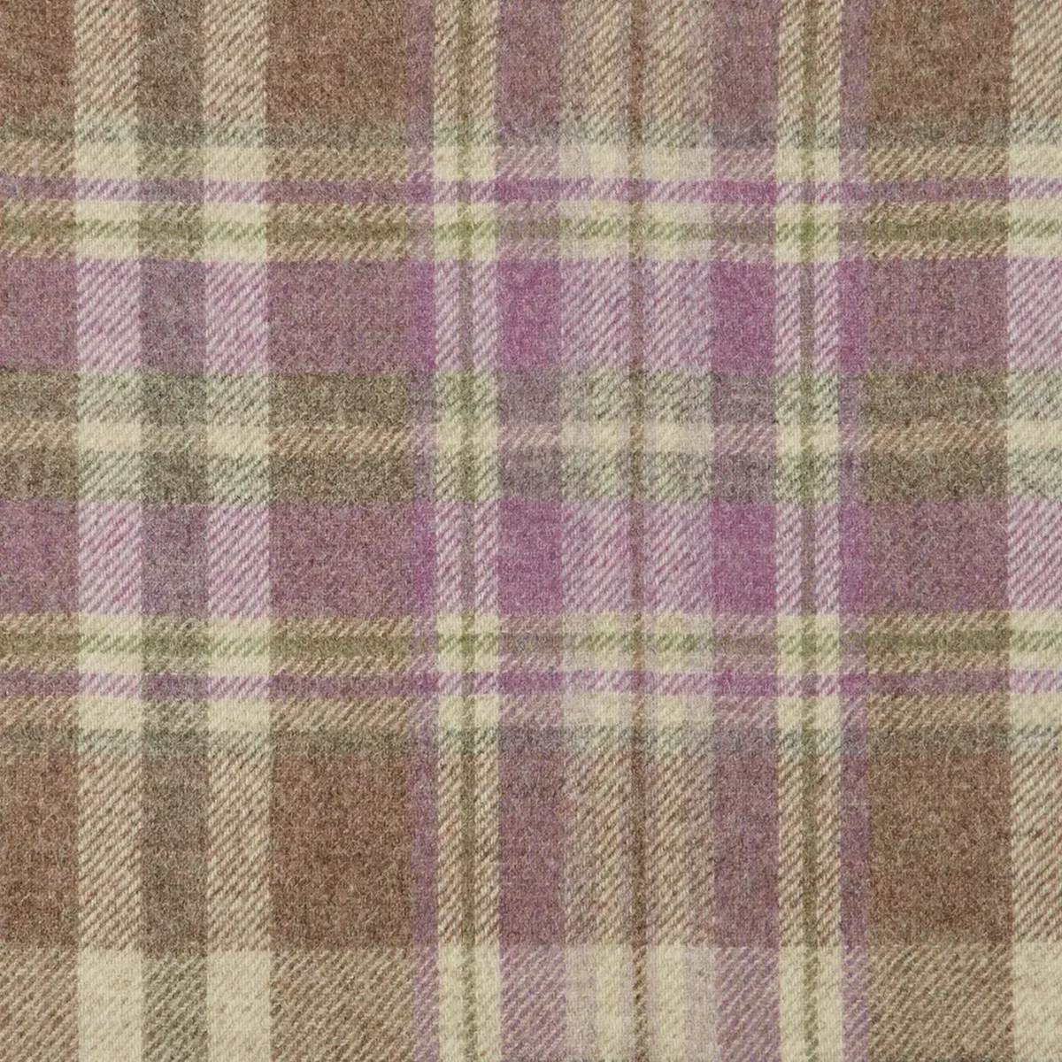 Glen Coe Fabric - Wild Rose by multicolour checked woolen fabric from Abraham Moon & Sons