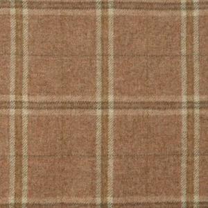 orange checked woolen fabric from Abraham Moon & Sons