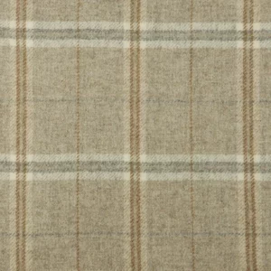 white checked woolen fabric from Abraham Moon & Sons