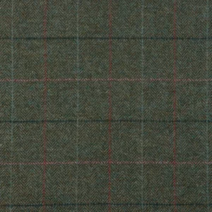 blue striped woolen fabric from Abraham Moon & Sons