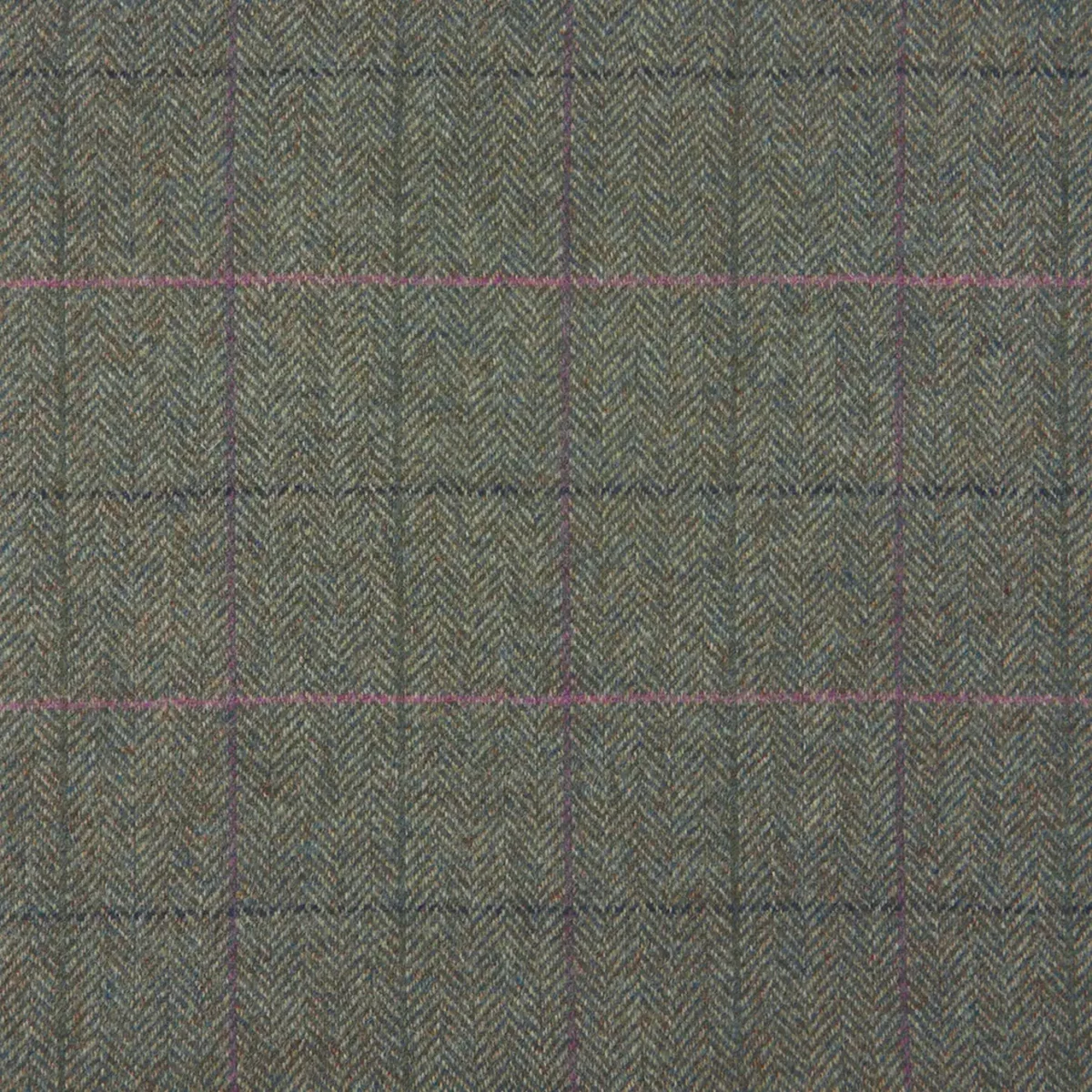 Rosa Fabric - Teal by blue striped woolen fabric from Abraham Moon & Sons