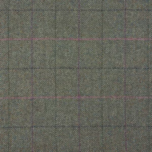 blue striped woolen fabric from Abraham Moon & Sons