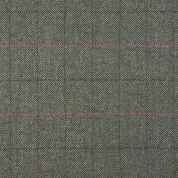 Rosa Fabric - Teal by blue striped woolen fabric from Abraham Moon & Sons