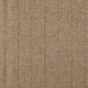 brown striped woolen fabric from Abraham Moon & Sons