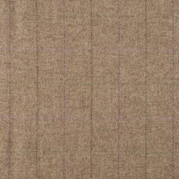 Rosa Fabric - Wild Rose by brown striped woolen fabric from Abraham Moon & Sons