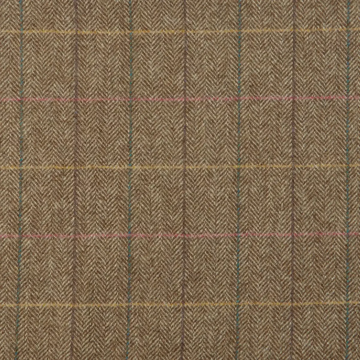 brown striped woolen fabric from Abraham Moon & Sons