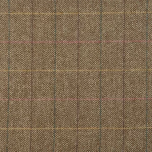 brown striped woolen fabric from Abraham Moon & Sons