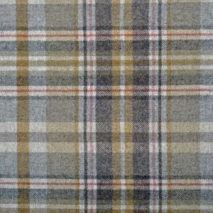 pink checked woolen fabric from Abraham Moon & Sons