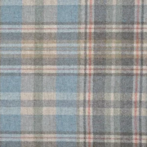 blue checked woolen fabric from Abraham Moon & Sons
