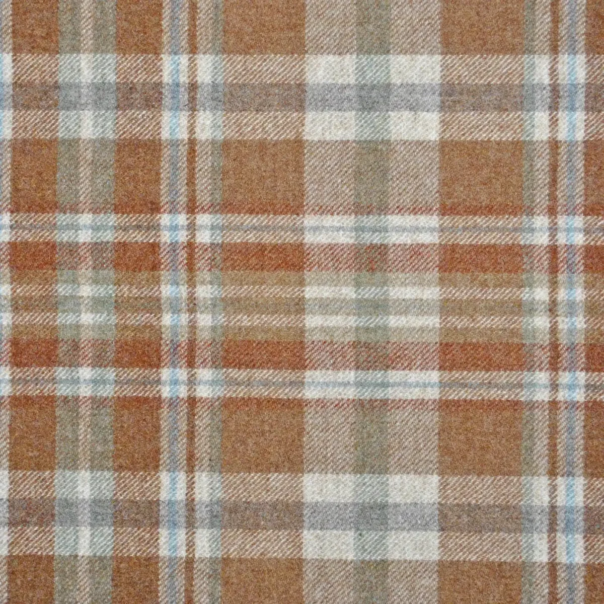 brown checked woolen fabric from Abraham Moon & Sons