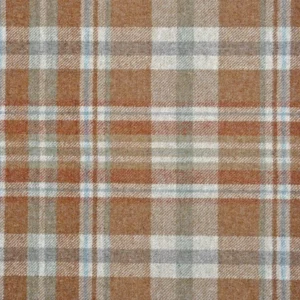 brown checked woolen fabric from Abraham Moon & Sons