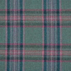 blue checked woolen fabric from Abraham Moon & Sons