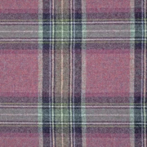 pink checked woolen fabric from Abraham Moon & Sons