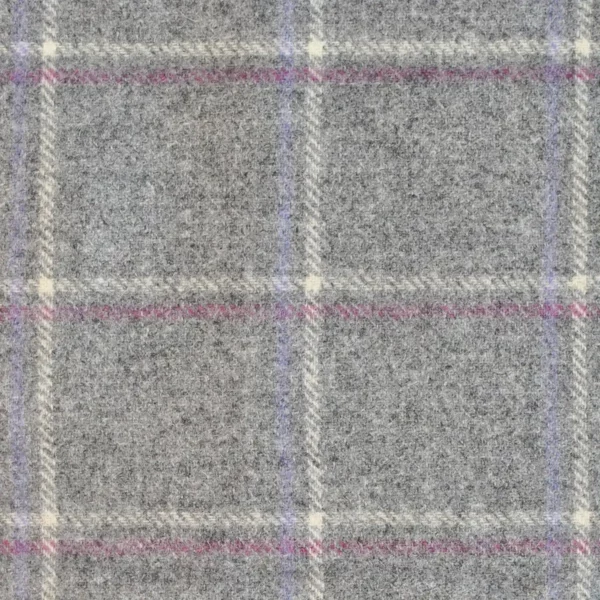 black-grey checked woolen fabric from Abraham Moon & Sons