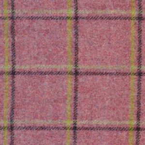 pink checked woolen fabric from Abraham Moon & Sons