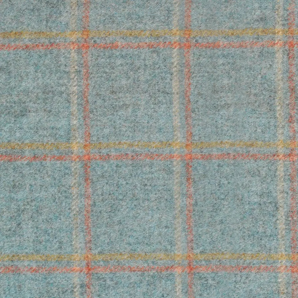 Glen Lyon Fabric - Sage by blue checked woolen fabric from Abraham Moon & Sons