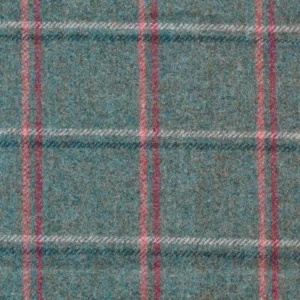 blue checked woolen fabric from Abraham Moon & Sons