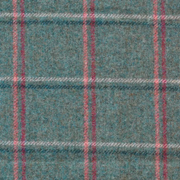 blue checked woolen fabric from Abraham Moon & Sons