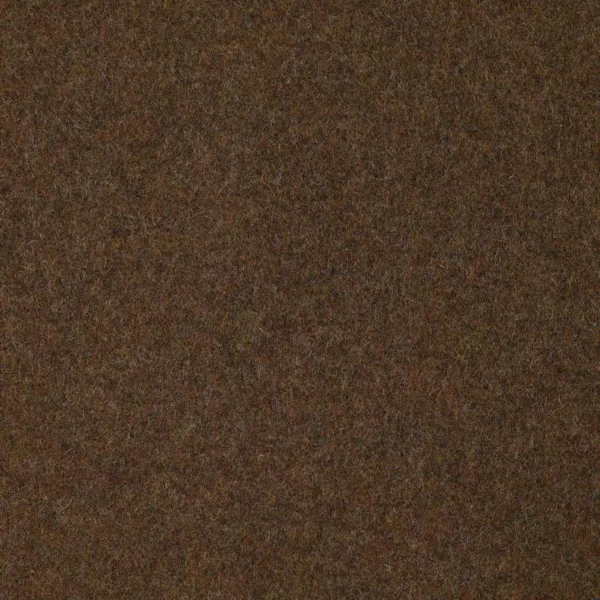 Earth Fabric - Walnut by brown plain woolen fabric from Abraham Moon & Sons