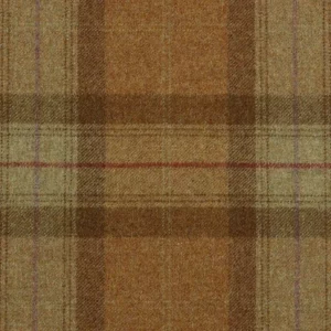 brown checked woolen fabric from Abraham Moon & Sons