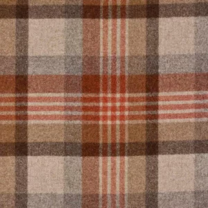 red checked woolen fabric from Abraham Moon & Sons