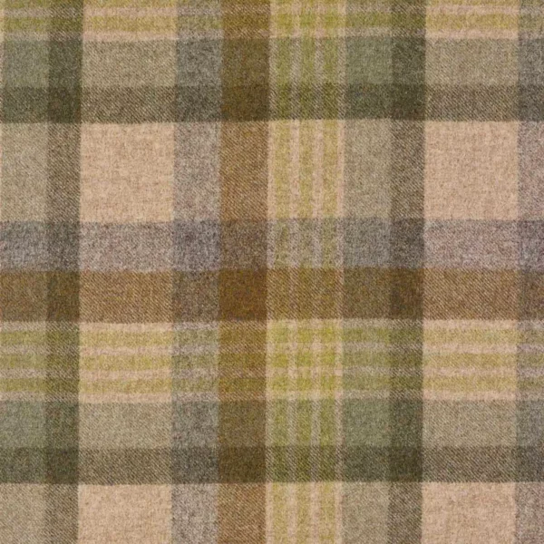 Cheltenham Fabric - Lichen by black-grey checked woolen fabric from Abraham Moon & Sons