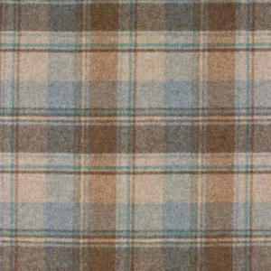 blue checked woolen fabric from Abraham Moon & Sons