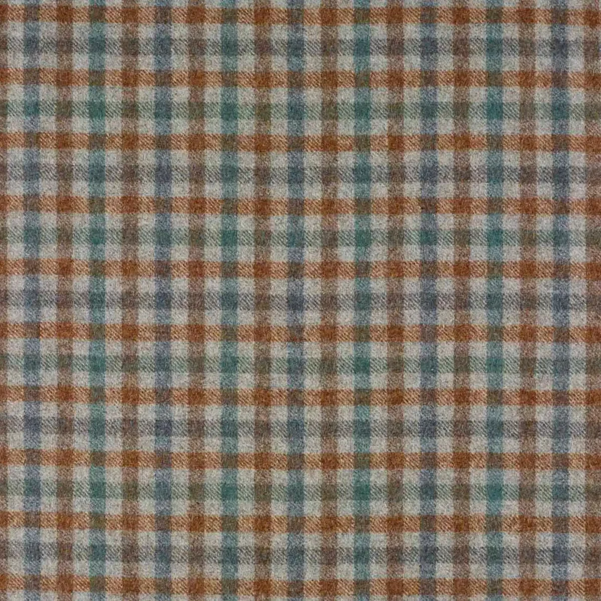 Bibury Fabric - Eau De Nil by blue checked woolen fabric from Abraham Moon & Sons