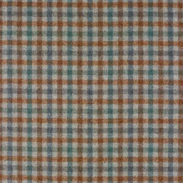 Bibury Fabric - Eau De Nil by blue checked woolen fabric from Abraham Moon & Sons