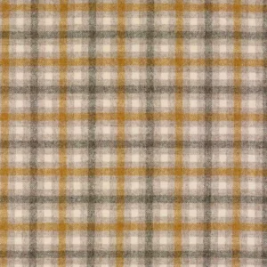 yellow checked woolen fabric from Abraham Moon & Sons