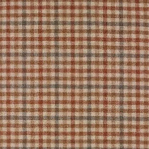brown checked woolen fabric from Abraham Moon & Sons