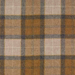 yellow checked woolen fabric from Abraham Moon & Sons