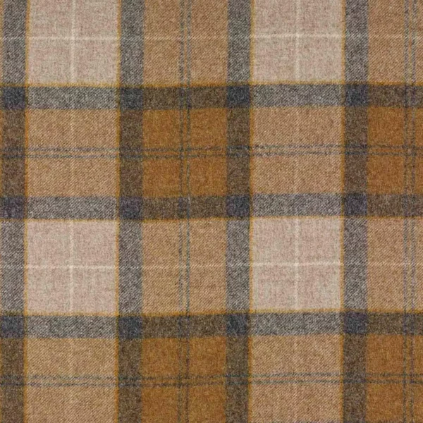 yellow checked woolen fabric from Abraham Moon & Sons