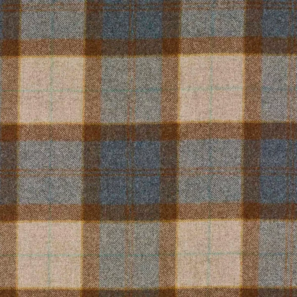 Burford Fabric - Eau De Nil by blue checked woolen fabric from Abraham Moon & Sons