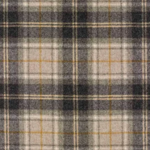 black-grey checked woolen fabric from Abraham Moon & Sons