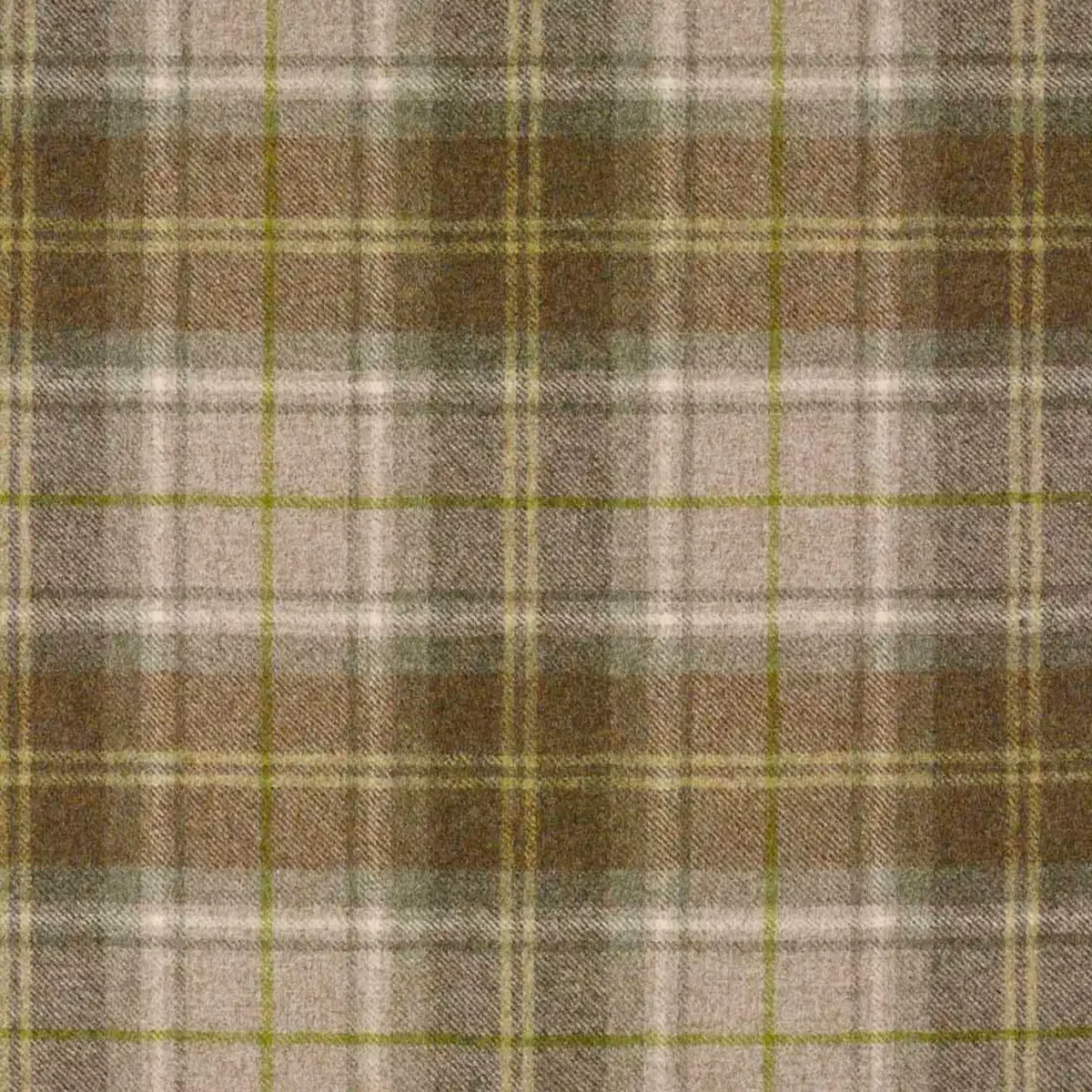 green checked woolen fabric from Abraham Moon & Sons