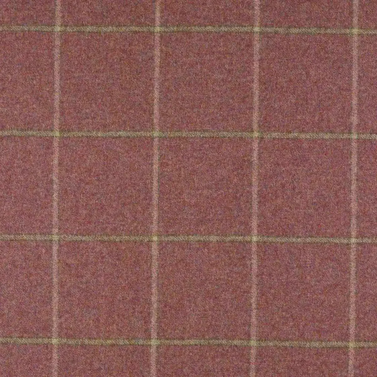purple checked woolen fabric from Abraham Moon & Sons