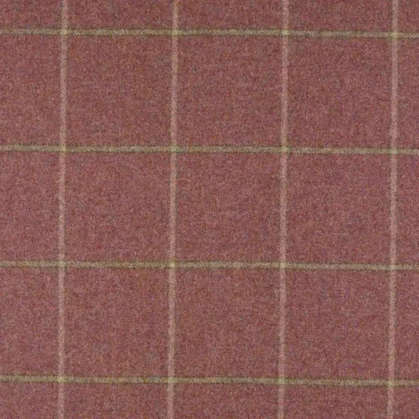 Kingham Fabric - Heather by purple checked woolen fabric from Abraham Moon & Sons