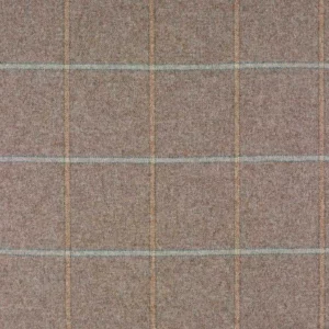 blue checked woolen fabric from Abraham Moon & Sons