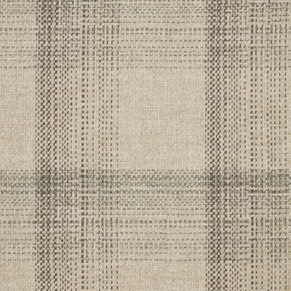 Shard Fabric - Natural by neutral checked woolen fabric from Abraham Moon & Sons
